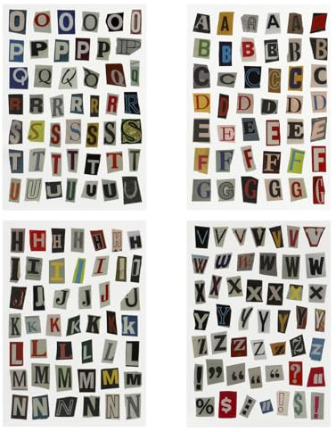 APOMOONS Buchstaben Aufkleber 181 Stück, Selbstklebende Sticker Aesthetic Scrapbook Zubehör, Journal Klebebuchstaben Sticker Set, Scrapbook Papier Buchstaben zum Aufkleben