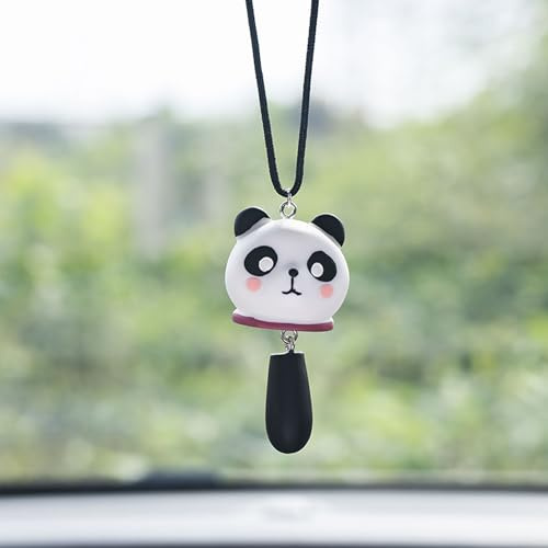 AutoZubehör zum Aufhängen,Auto Anhänger Panda Swinging Auto-Spiegelaufhängung Car Accessories Rückspiegel Nette Innen Dekoration Hänge Ornament Spiegel Charms Zubehör Lustige Geschenke