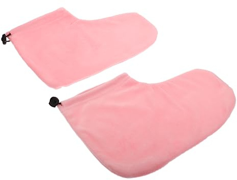 Copriscarpe Termiche per Piedi alla Paraffina, 1 Paio Rosa | Cotone e Peluche, per Salone e Casa, Aiuta a Trattenere Calore, Favorisce L’assorbimento