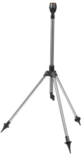 FUNOMOCYA Arroseur Rotatif à 360 Degrés sur Trépied Rétractable pour Jardin Et Pelouse, Dispositif D'arrosage Automatique Buse Unique pour Irrigation Précise Taches, Équipement D’arrosage Extérieur
