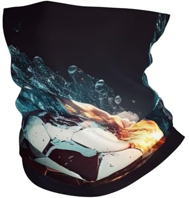 Feuerflamme Fußball Wasser Kühl Unisex Halstuch Winddicht Halswärmer Schnelltrocknend Bandana Für Winter Motorrad Radfahren Sport