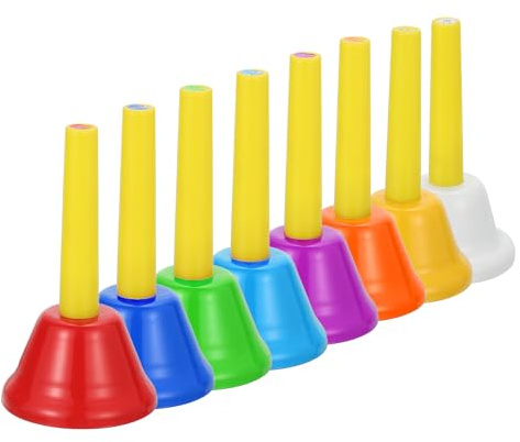 QUARKZMAN Juego De Campanas Manuales Colorido Amarillo/Colores Mezclados
