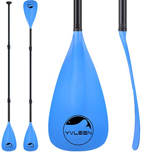 YVLEEN SUP Paddle Board Paddle，Stand up Paddleboard Paddles Adjustable Aluminum 4-Piece Floating Kayak Paddle，Convertible Paddle