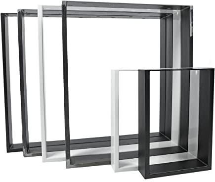 Natural Goods Berlin 2X Tisch-KUFEN | Einfache Montage | Tisch-Beine aus Metall in Schwarz | Ideal für DIY-Projekte wie Esstisch, Schreibtisch, Couchtisch, Bank | Tisch-Gestell 40x30 cm