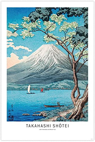 Close Up Takahashi Shotei Poster Plakat Der Fujisan vom Yamanaka-See 61 x 91,5 cm