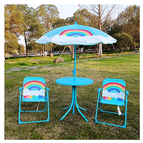 Kinder-campingstuhl Outdoor-Kindertisch Und -Stuhl-Set Mit Sonnenschirm, Tragbarer Kinder-Klappstrandstuhl, Für Den Freizeittisch Und Die Stühle Im Heimischen Garten