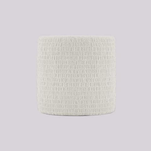 JOYDREAMDESIGN Nastro Avvolgente Fasciatura Elastica Autoadesiva Colorata Sportiva 4.8m Per Imbottiture Di Supporto Del Ginocchio Dito Caviglia Palmo Spalla-Bianco,2.5cmx4.8m