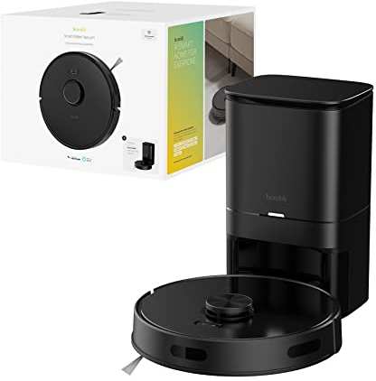 Hombli Smart Roboterstaubsauger mit Wischfunktion | Austauschbaren HEPA Filter | Einfaches Aufladen, 90 Minuten Akkulaufzeit | LiDAR Navigationstechnologie | Kompatibel mit Google, Alexa & Siri