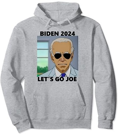 Joe Biden im Anime-Stil mit Sonnenbrille. Pullover Hoodie