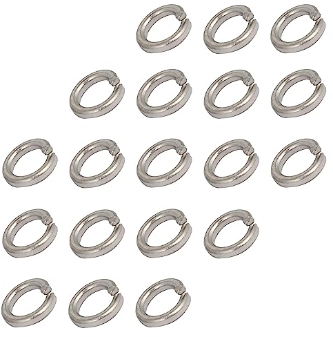 METALLIXITY Dividida Seguridad Arandela (M3) 100uds, 316 Inoxidable Acero Resorte Bloqueo Arandela Elástica Junta - para Domésticas Aplicaciones