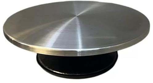 Mytortenland Professionelle Torten Drehteller - Cake Turn Table Edelstahl 30 cm (Schwarz)