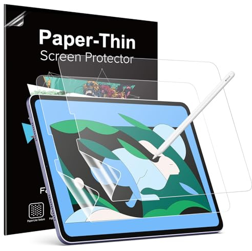 MoKo 2 Stück Papier-Displayschutzfolie für iPad Air 5/4 / iPad Pro 11 Zoll | Matt Blendfreie Folie, Papierähnliches Schreiben und Zeichnen, Kompatibel mit Apple Pencil