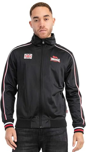 Lonsdale Skellberry Giacca da Allenamento, Nero/Rosso/Bianco, XXXL Uomo