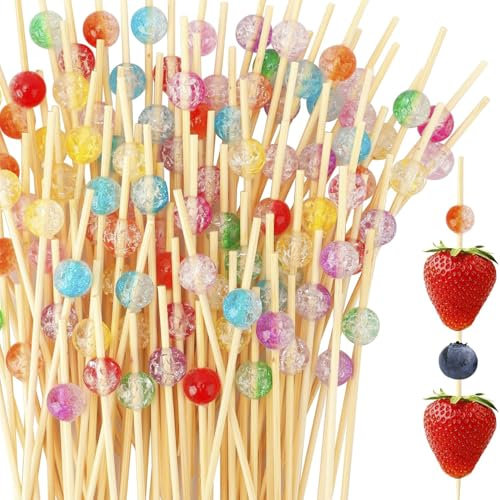 200 Piezas Palillos Para Aperitivos,Palillos Para Aperitivos Navidad,Palillos Navidad,Pinchos Para Aperitivos,Palillos,Pinchos Navidad,Pinchos De Bambú,Palillos Decorativos,Palillos Aperitivos