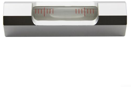 Mini-Wasserwaage, Edelstahl, 85 x 20 mm, für Werkzeugmaschinen (Silber)