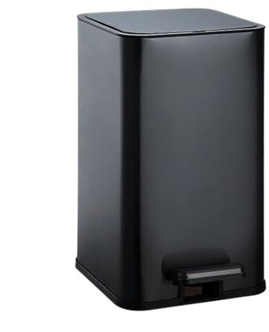 Pattumiera Da Cucina Pattumiera in acciaio inossidabile con coperchio, pattumiera a pedale quadrata, pattumiera con chiusura ammortizzata con contenitore rimovibile for soggiorno, camera da letto, uff