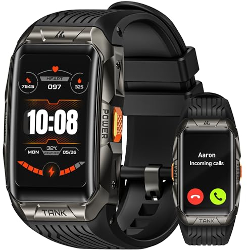 KOSPET Tank X2 Ultra Smartwatch GPS und Telefonfunktion, Fitness Tracker mit 60 Tage Akkulaufzeit, 50M wasserdicht, Bluetooth anrufen, 1.64“ AMOLED Display, integriertes Barometerdruck/Höhe/Kompass