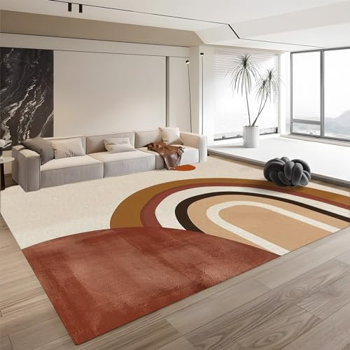 Tappeti per soggiorno Bohemian Rainbow e colori neutri del sole 80 cm x 150 cm, morbido e soffice tappeto per camera da letto tappeto in stile arte moderna, tappeti per bambini ragazze dormitorio