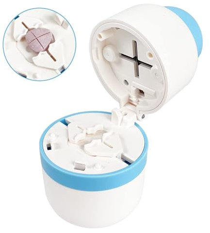 Qaestuan Tablettenschneider, Food Grade Tablettenteiler, Tragbarer Tablettenteiler, Multifunktionaler Medizinschneider, 1 in 2 unterteilt, 1 in 4 unterteilt, für Reise & täglichen Gebrauch