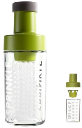 YAMKNICE Distributeur de Sucre en Verre avec Bec Verseur, RéCipient à Sucre à Mesure Automatique,Bol à Sucre Doseur, Accessoires de Bar à Café pour Café, Thé Et PâTisserie -260m (Grün 1 Stück)