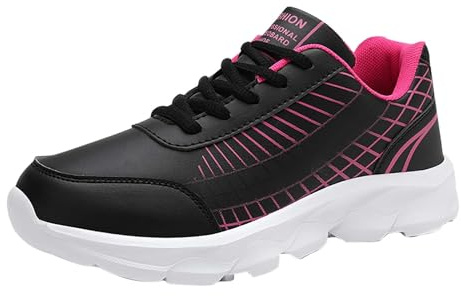 Generisch Damen Laufschuhe rutschfest Outdoor Sportschuhe Leder strapazierfähig Turnschuhe Weiche Joggingschuhe bequem Running Sneaker dämpfend Trekkingschuhe Atmungsaktiv wasserdichte lässig Schuhe