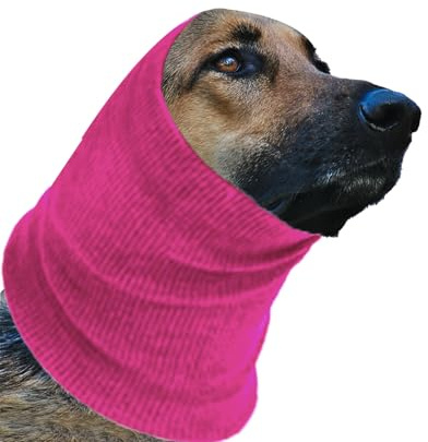 SUNTRADE Hunde-Beruhigungskapuze mit Ohrbedeckungen, Angstlinderung Kopfschutz, Pflege- und Badehalswärmer (Rosa, S)