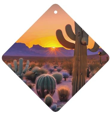 Kaktus Desert Sunsets Printing Fashion Auto Lufterfrischer Karten 10 Stück Auto Duft Hängende Blätter