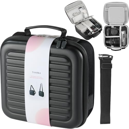 TAAOKA Étui pour appareil photo reflex numérique Canon EOS Rebel T7/R50/R6 Mark II/R100/R50 V/T6/R8/R10/R5 Mark II/RP/R7/5D Mark IV/SL3/R5/T100 DSLR SLR (#1 Noir)