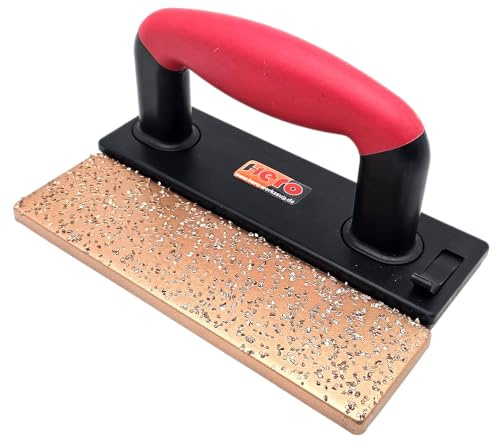 HERO Hartmetall Handschleifer K24 – Wolframcarbid Schleifbrett mit Magnet-Schnellwechselsystem – Profi Schleifklotz für Beton, Estrich, Fliesenkleber, Putz und Spachtelmasse | Bis zu 1500-fach längere Standzeit dank Wolframcarbid-Beschichtung