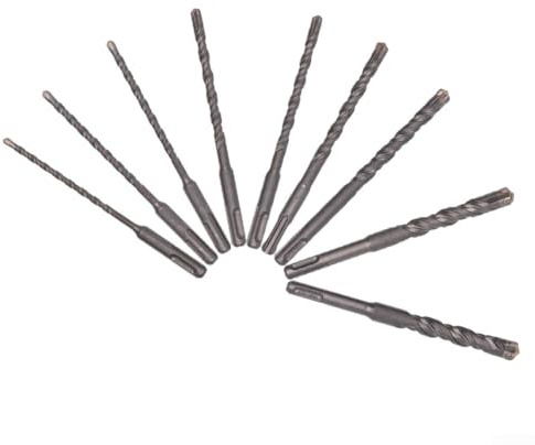 Set di 9 punte da trapano per muratura, per punte da trapano SDS con punta in carburo da 5-16 mm, compatibile con calcestruzzo, mattoni e pietra, martello elettrico da 150 mm