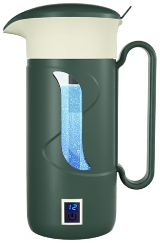 GOSOIT Generador de botellas de agua de hidrógeno, máquina ionizadora con tecnología SPE y PEM (verde oscuro)