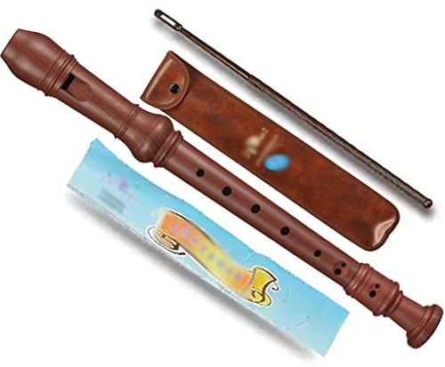 flöte Integrierte Deutsche 8-Loch-Blockflöten, Anfänger Mit Sopranblockflöte, Holzstruktur Flöteninstrument, Mit Aufbewahrungsbeutel + Reinigungsstäbchen