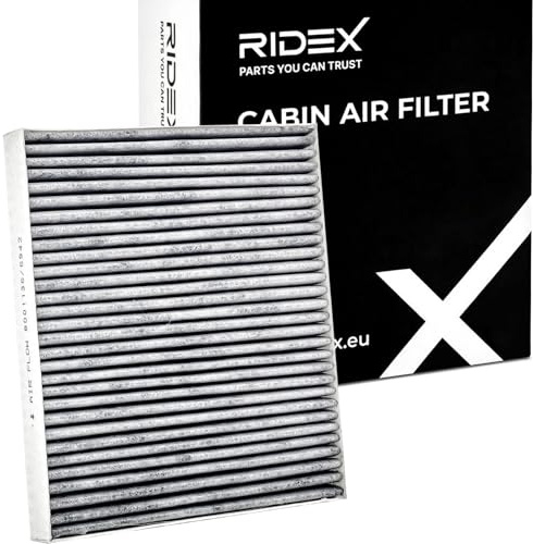 RIDEX 424I0006 Innenraumfilter Pollenfilter Aktivkohlefilter Höhe: 32 Breite: 216 Länge: 252 Kompatibel mit VW Golf 5 Schrägheck 1K1 POLO 9N Polo Schrägheck 6R1, 6C1, BMW 5 Limousine F10, FORD