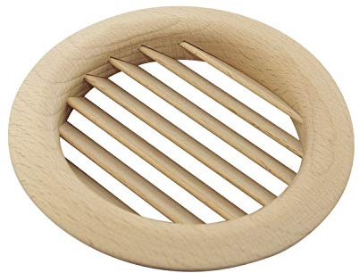 Lüftungsrosette rund ø 139 mm, Einlass ø 123 mm, Buche gedämpft roh