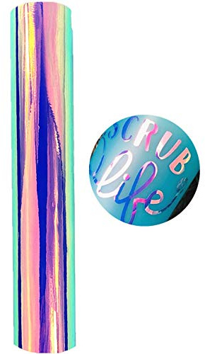WDragon Glossy Holographic Opal Craft Vinyl Chrome Adhesive Permanent Vinyl Sheet Roll for Silhouette Cameo Craft Cutter,30cm by 152cm (Opal)