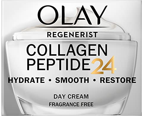 Olay Regenerist Collagen Peptide24 Tagescreme ohne Parfüm sorgt für eine starke und strahlende Haut in 14 Tagen