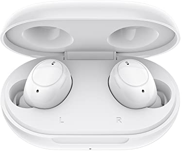 OPPO Enco Buds Wireless Headphones, Up to 24 Hours Runtime, Headphones: 40 mAh, Charging Case: 400 mAh, Strong Bass HD Sound, Call Noise Cancellation, Bluetooth 5.2, USB Type-C, White