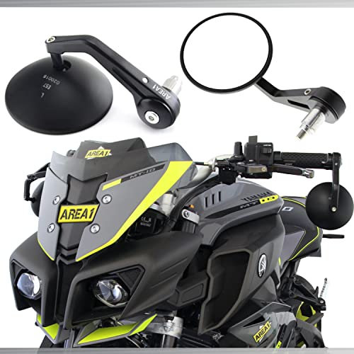 Area1 Motorrad Spiegel Lenkerendenspiegel CNC kompatibel mit Mulhacen, Rambla, Atlantis, SRX, Hunter (V48)