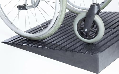 The Ramp People 16.5cm Rubber Threshold Ramps 114mm - 203mm - Pair (6.5/165mm) Wheelchair and Scooter Ramp for Steps and Kerbs