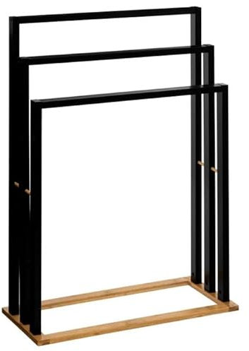 FIVE Simply Smart - Porte-Serviettes en Bambou Natureo 82cm Noir