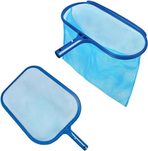 Lottogo Pool Skimmer,Pool Kescher,2 Stile Poolnetz/Blattnetz-feines Netz-starker Rahmen Poolzubehör für Spas,Schwimmbäder,Whirlpools Poolreinigung