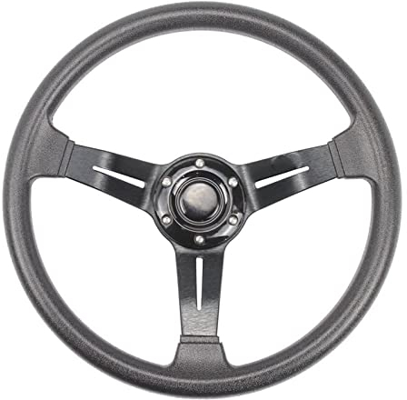JHVVBFWF Autoteile Für Golf 4 Modifiziertes Rennlenkrad 14 Zoll 350 Mm Aluminium-Sportlenkrad Mit Beweglichem Ruder Autolenkrad(Color:8977 Black)