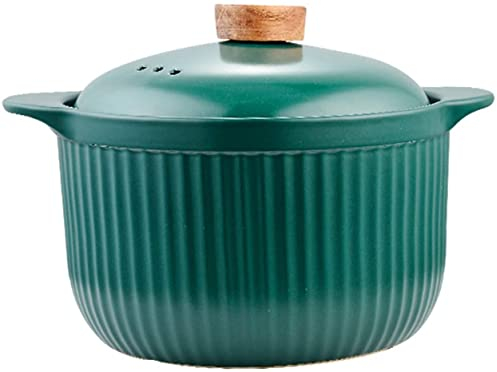 Olla de cocción lenta Spodumene Olla de cocción lenta Cacerola multifuncional resistente a altas temperaturas para olla de sopa doméstica con tapa 2 colores a elegir (verde 3,6 L) (naranja 3,6 L) (ve