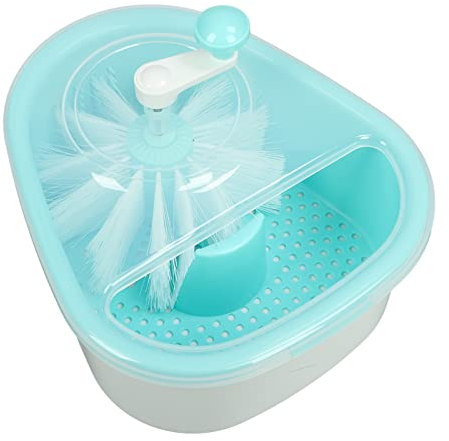 Centrifuga per Insalata, Centrifuga per Lattuga Manuale Multiuso per la di Casa, Scolaverdure Ad Alta Efficienza per Pulire e Asciugare Cavolfiori, Carote e Patate (cielo