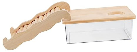 BUGUUYO 1satz Kleintier Badezimmer Transparente Hamster Badewanne Treppe Praktisches Zubehör Für Meerschweinchen Und Hamster Kreatives Design Für Angenehmes Badeerlebnis