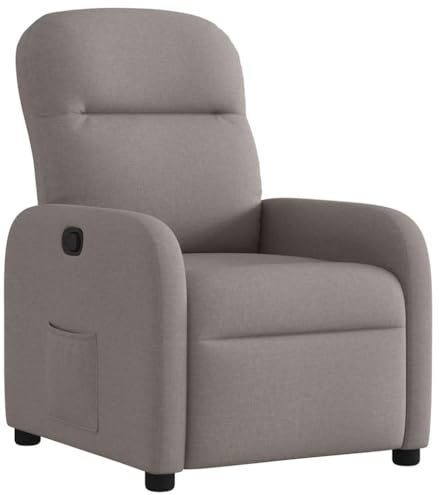 vidaXL Reclinerfåtölj taupe tyg, liggfåtölj, fåtölj, justerbar fåtölj, liggfåtöljer, fåtöljer, justerbara fåtöljer, lutningsbar fåtölj
