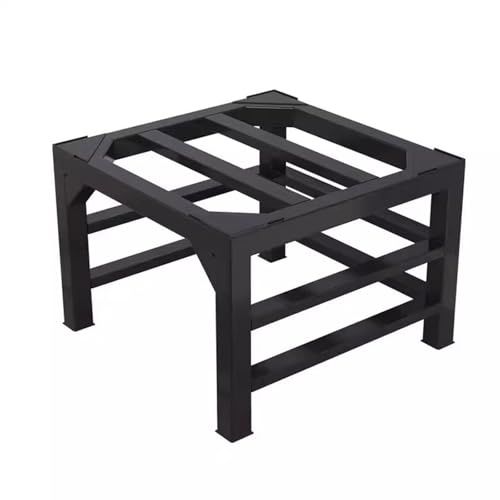 Washing Machine Base | Sturdy Washing Machine Shelf | Dryer/Washing Machine Pedestal with Shelf | Washing Machine Base with Double Base Frame | Powder-coated Steel | Black (60×60×H40cm)