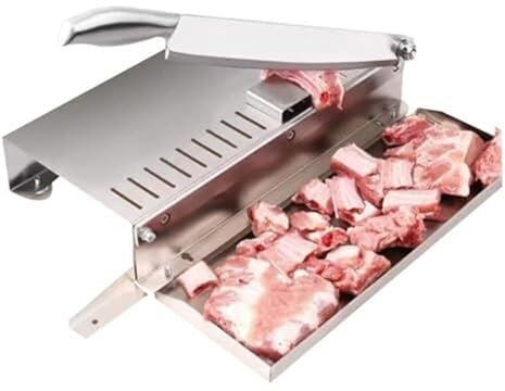 MIAOMI Manual Meat Slicer,Bone Meat Cutter, Stainless Steel Chicken Cutter, Multifunctional Cutting Machine for Fish, Chicken and Duck Etc(Large)