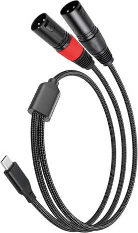 NOLOWY 100/200/300cm USB C A Doppio 3Pin Cavo Maschio 32bit/384khz Decodifica Chip Linea di Conversione Per Amplificatori Mixer
