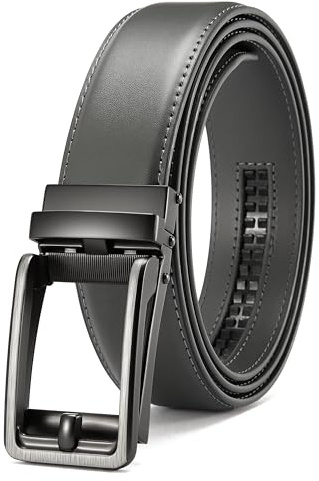 CHAOREN Ledergürtel Herren – Automatik Gürtel Herren ohne Löcher für Anzug und Freizeit (Breit 35mm)